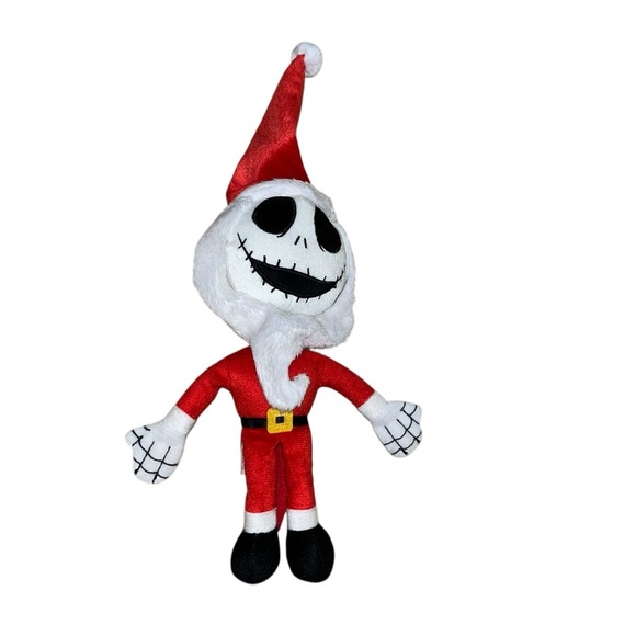 Disney Nightmare Before Christmas Plush Santa Jack Skellington Tim Burton 9” - Picture 1 of 3